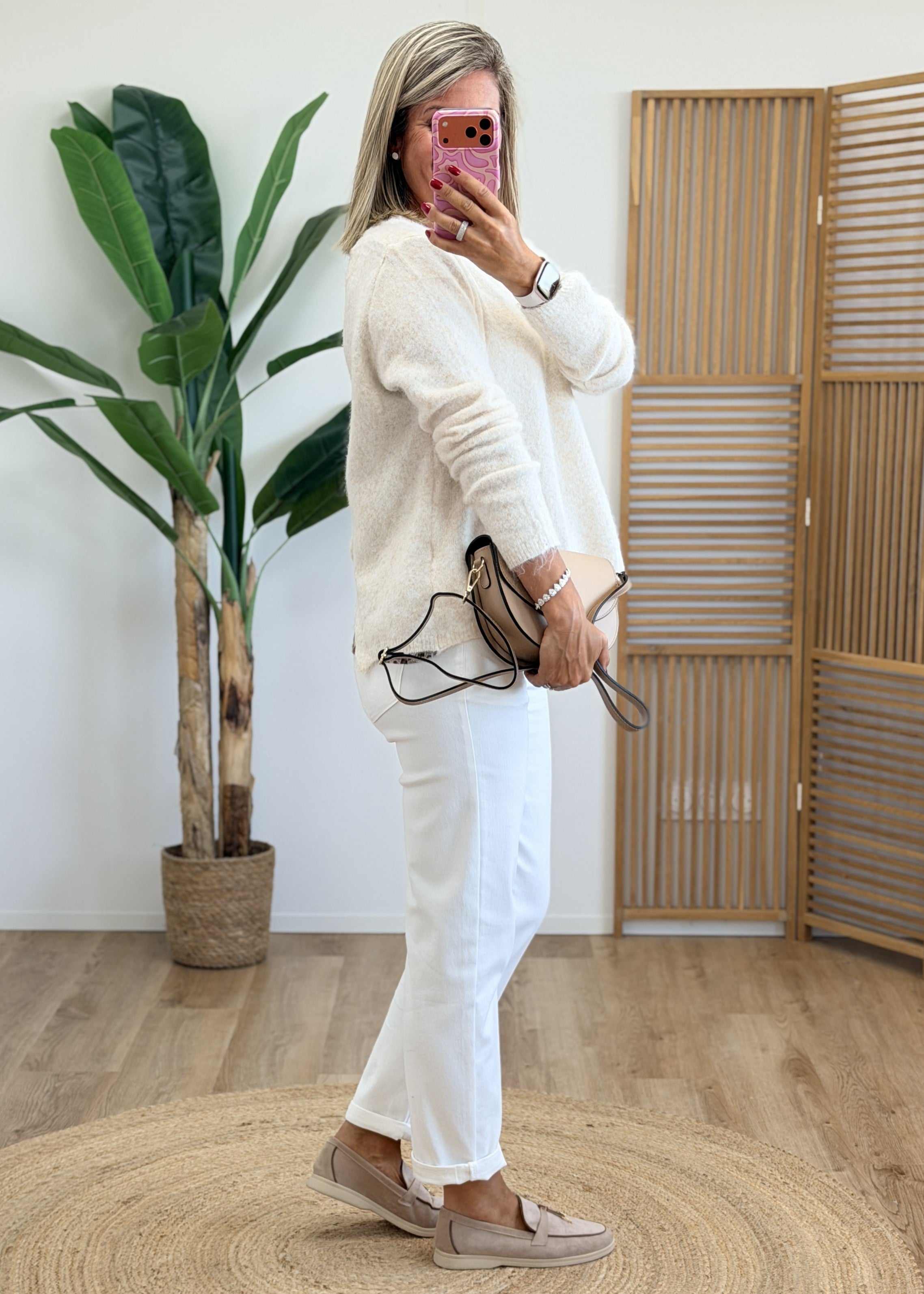 Pull Bi Matière Léopard - Voilage au Dos