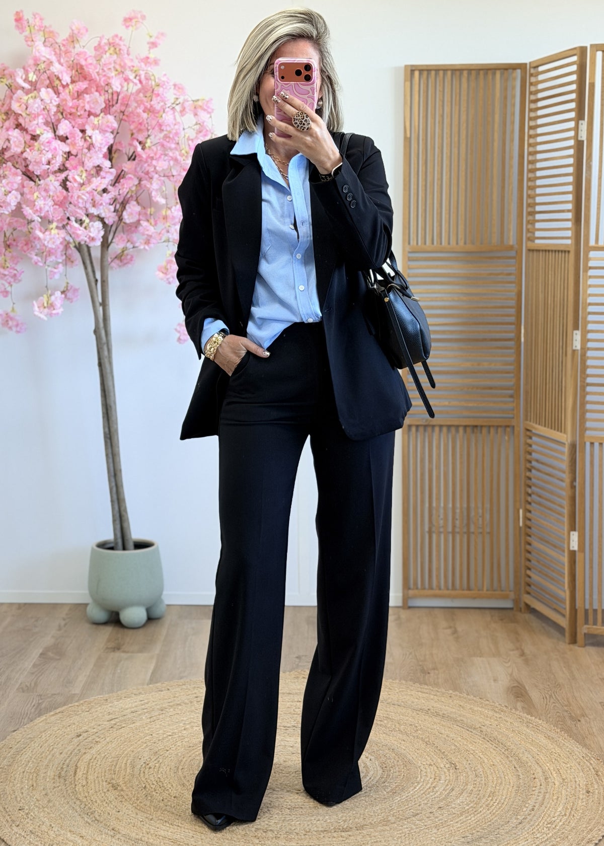 Blazer noir cintré élégant