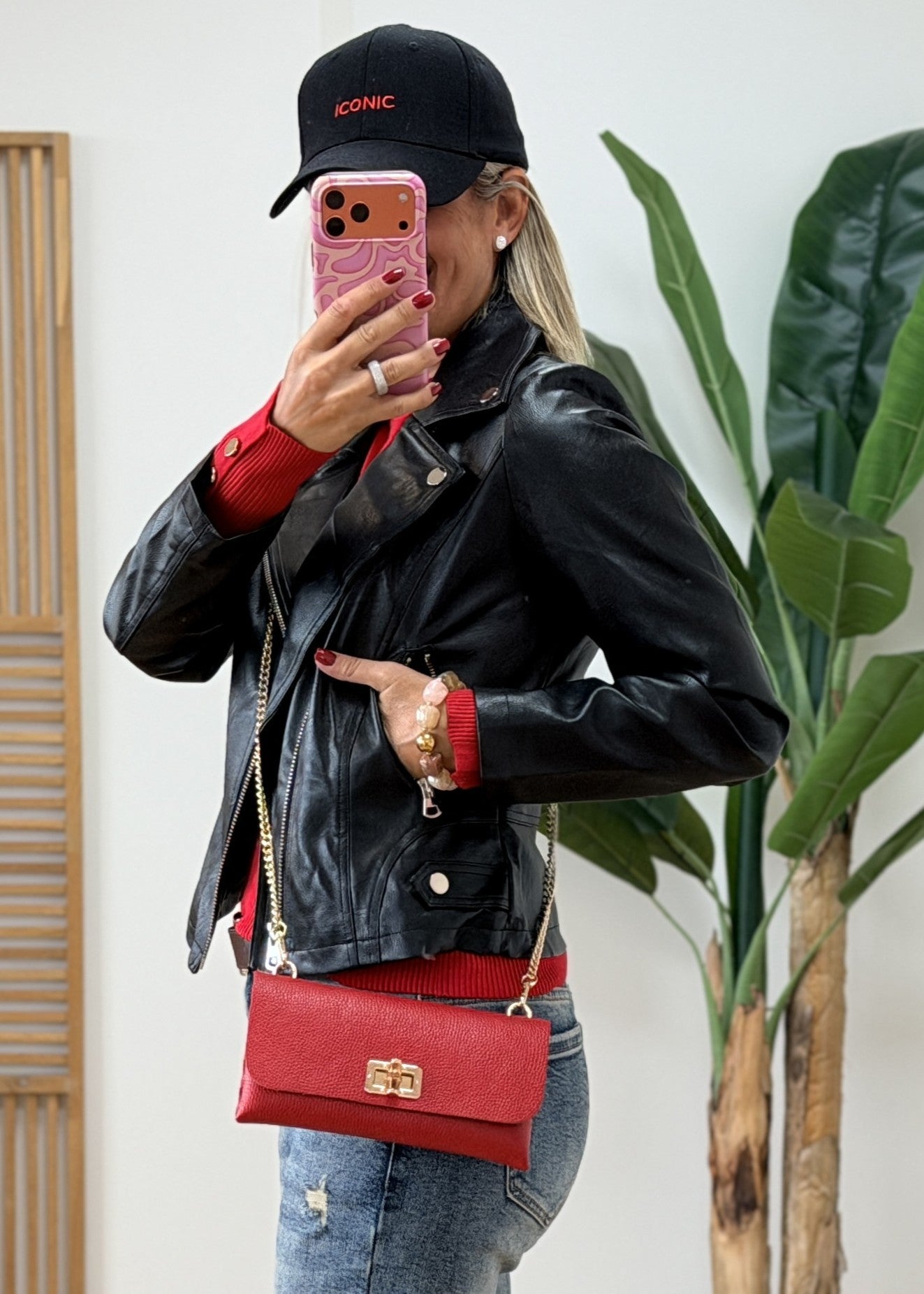 Perfecto Cintré Simili Cuir