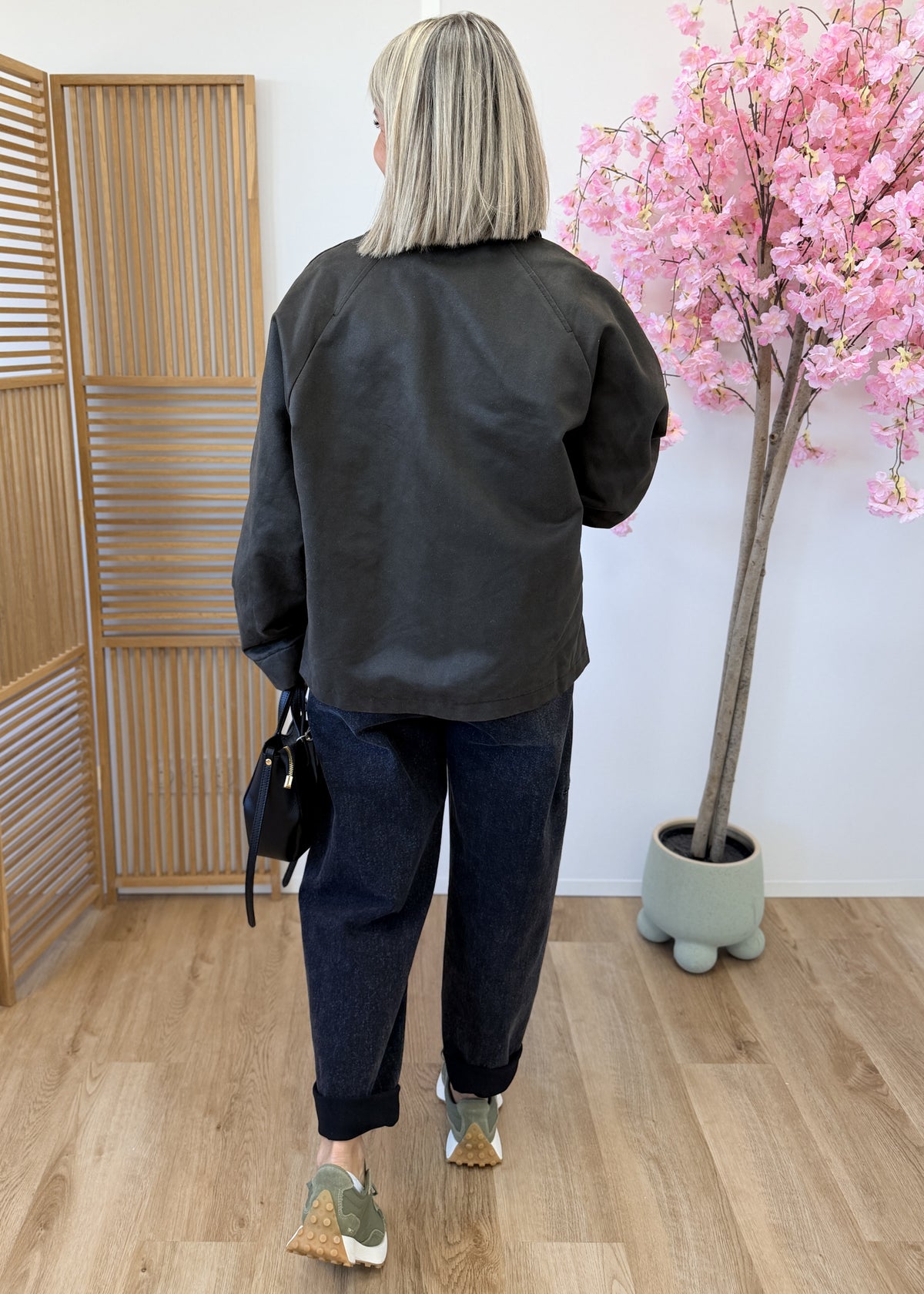 Veste cavalière kaki à sequins