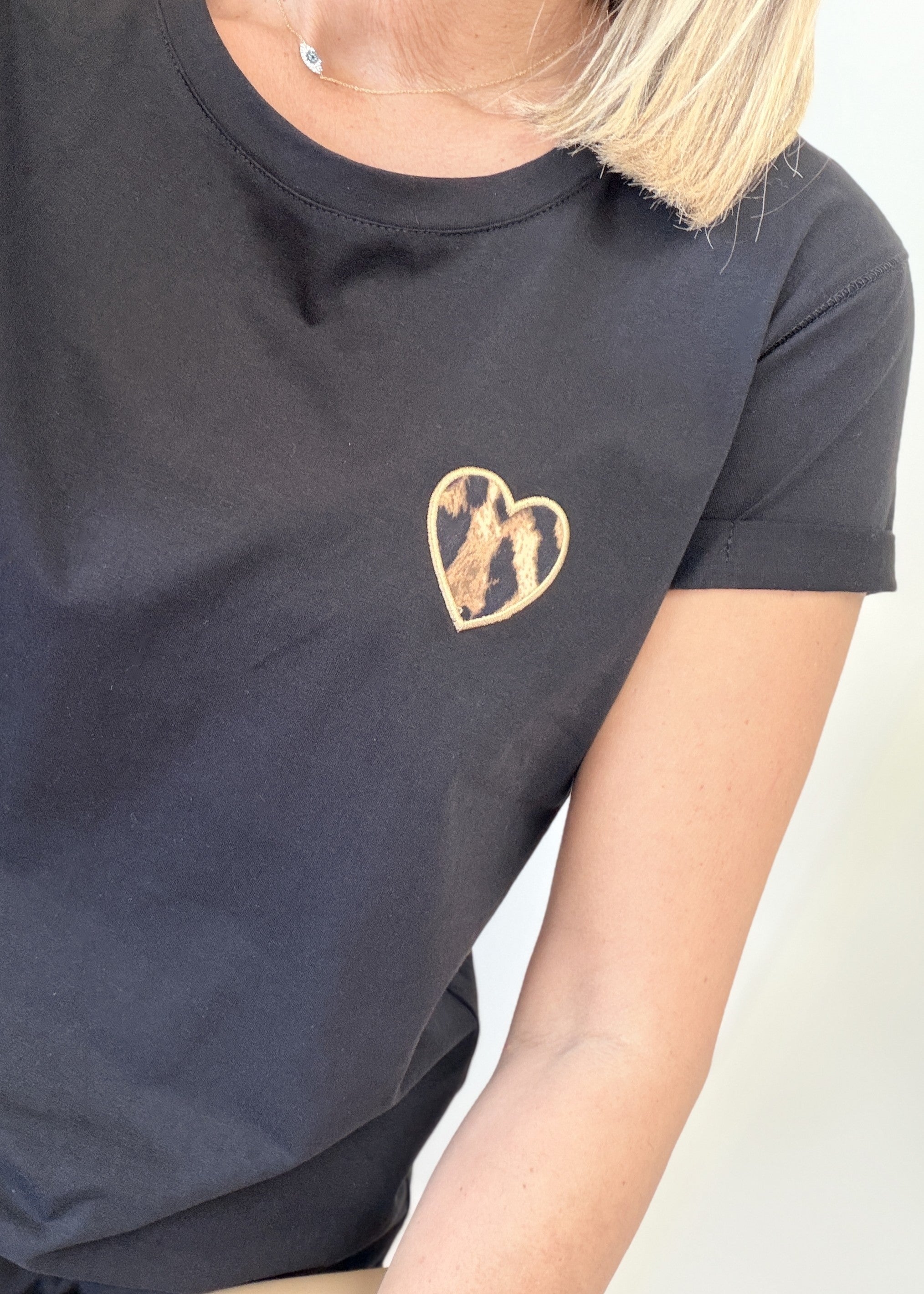 Tee-shirt cœur léopard