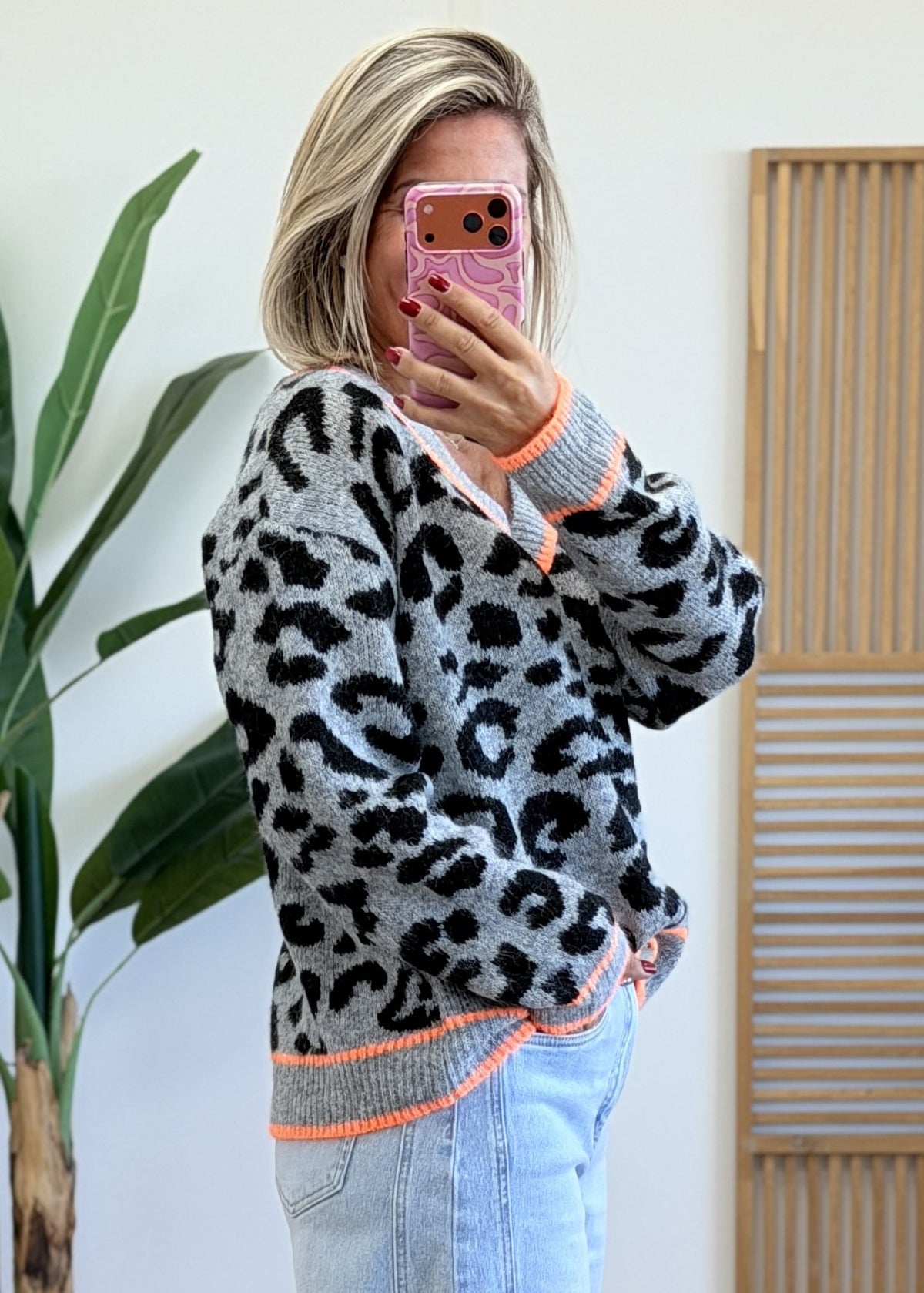 Pull Léo orange fluo très doux