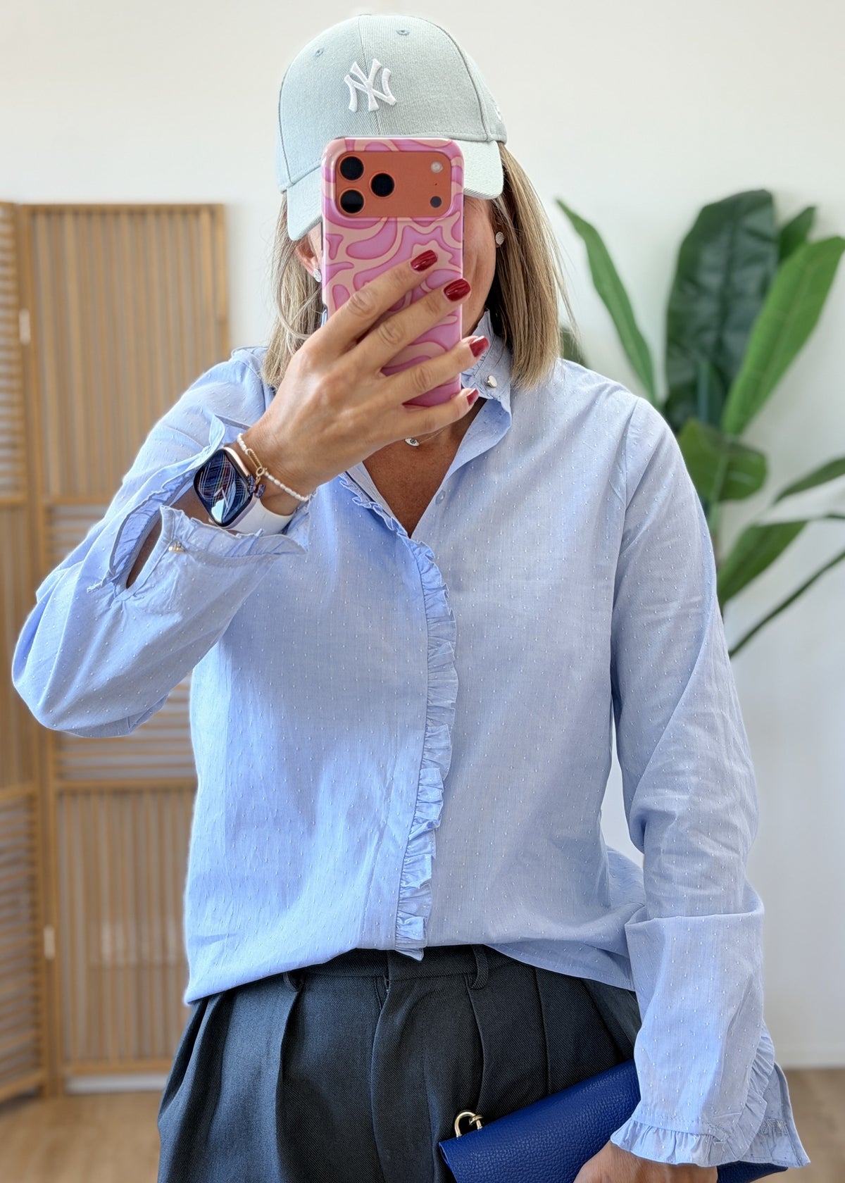 Chemise à plumetis 100% coton