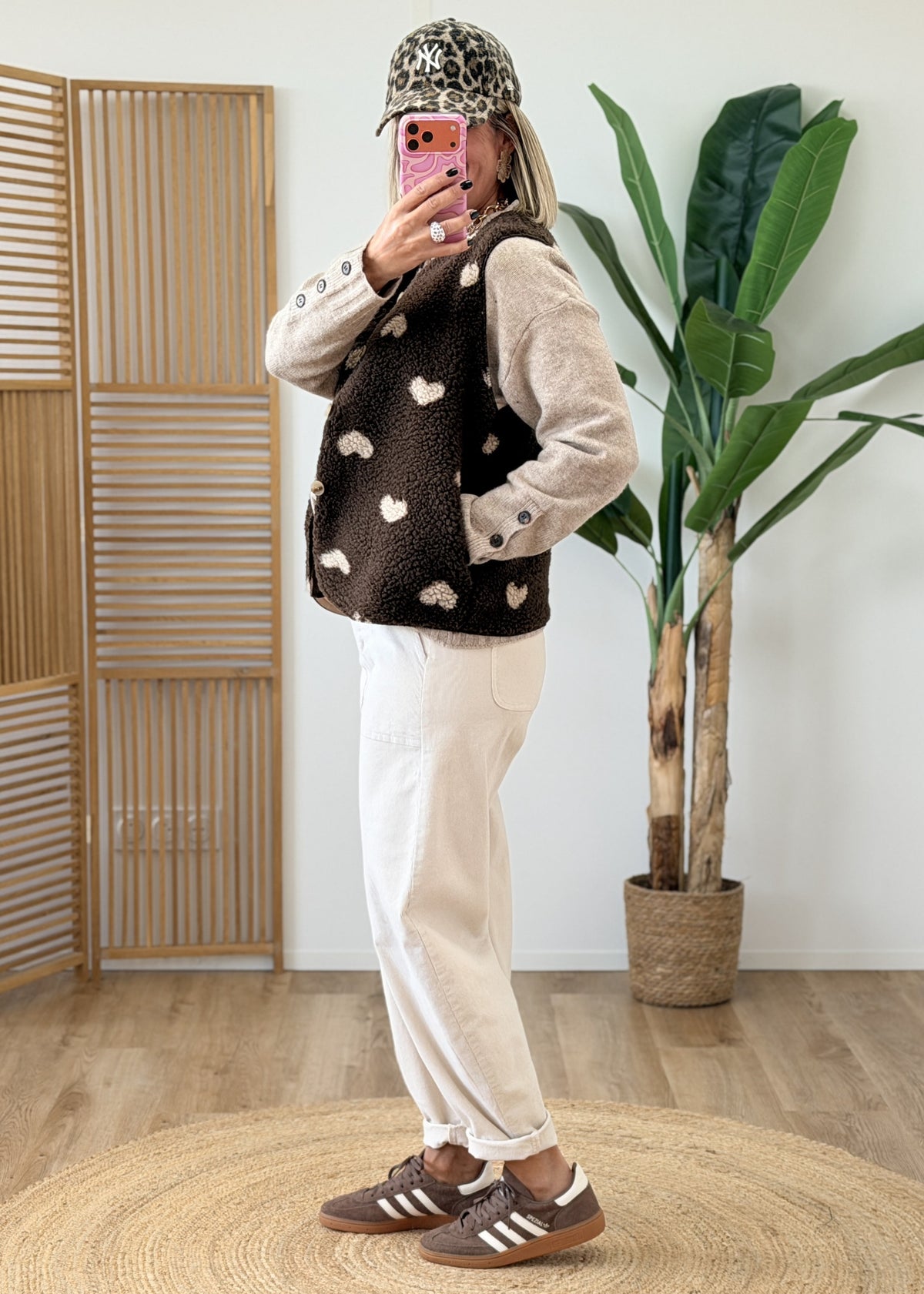 Gilet sans manches à cœurs - Made in Italy