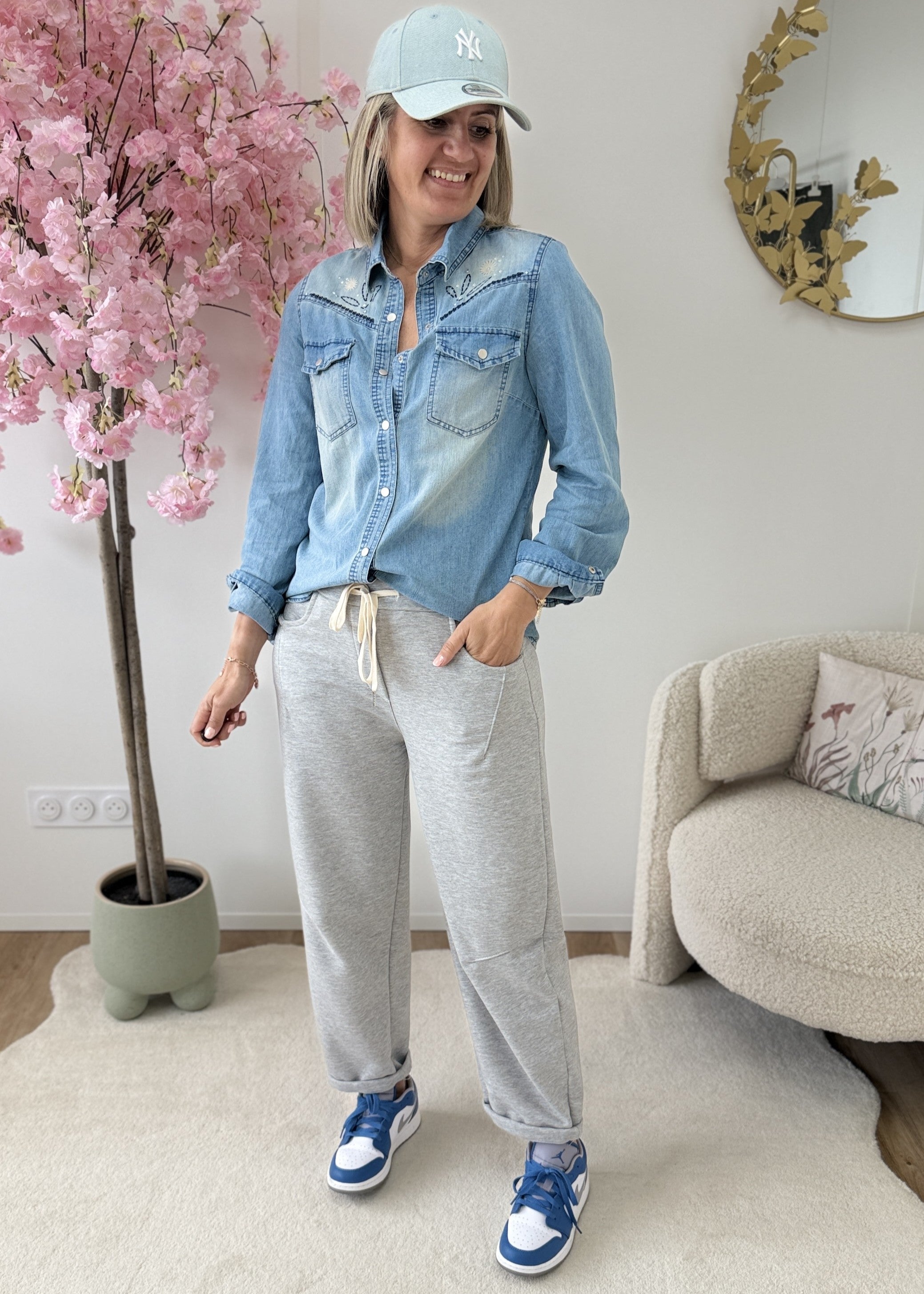 Chemise en Jean Brodée