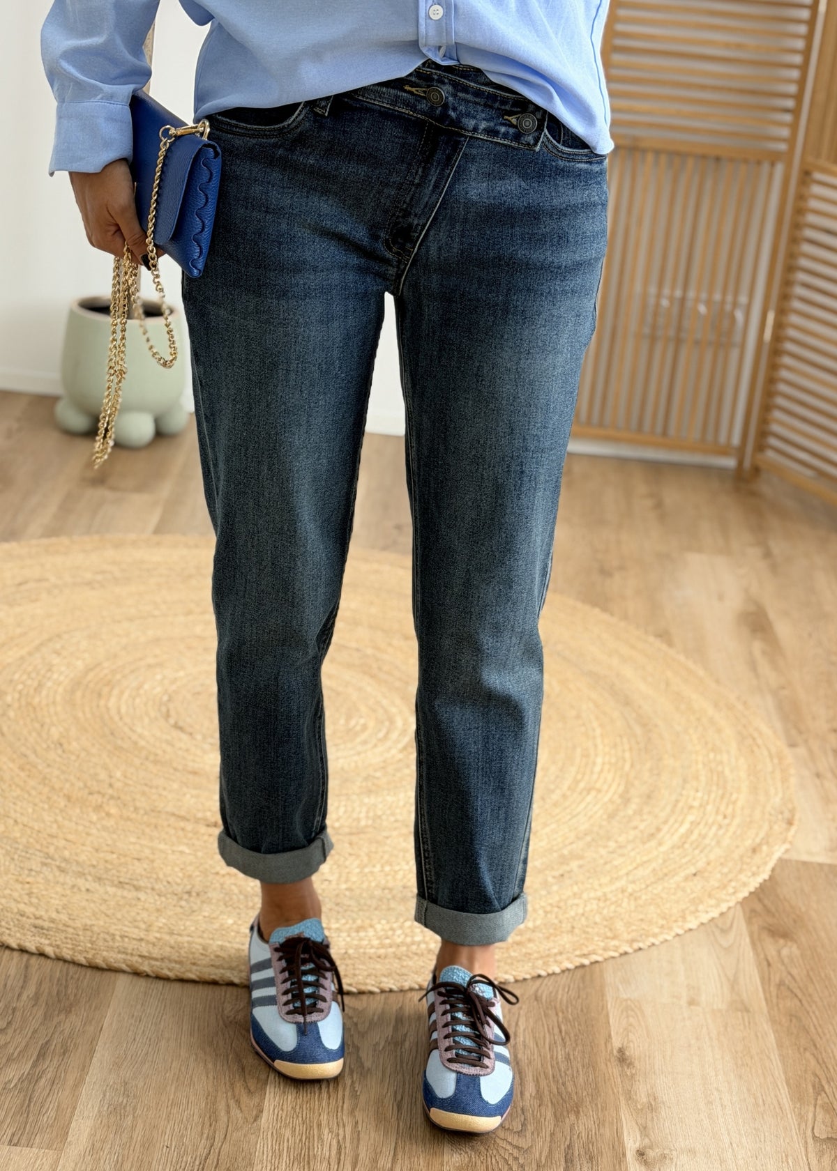Jean 7/8ème asymétrique