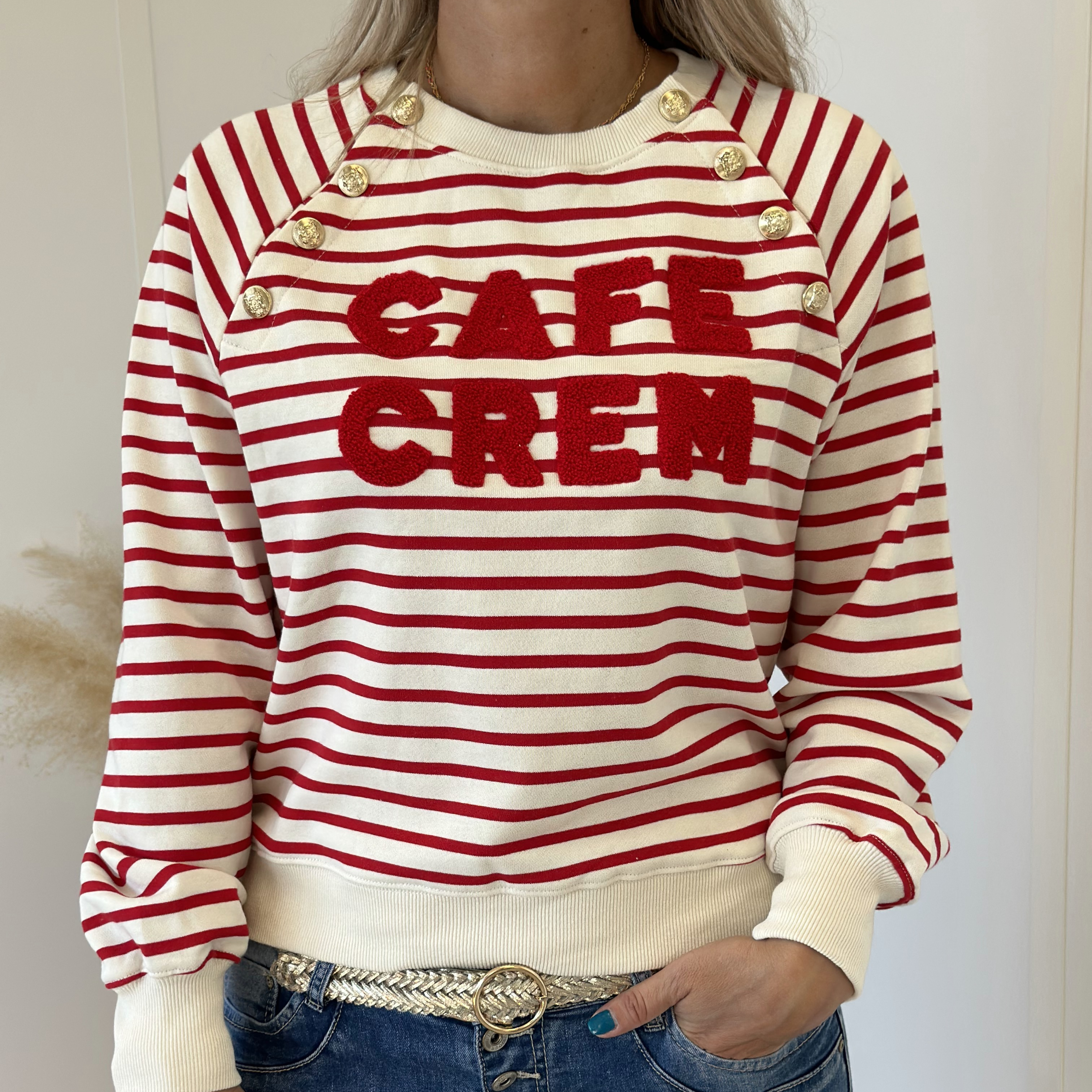 Sweat café crew rouge