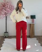 Pantalon à pince rouge
