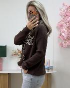 Sweat mom club marron