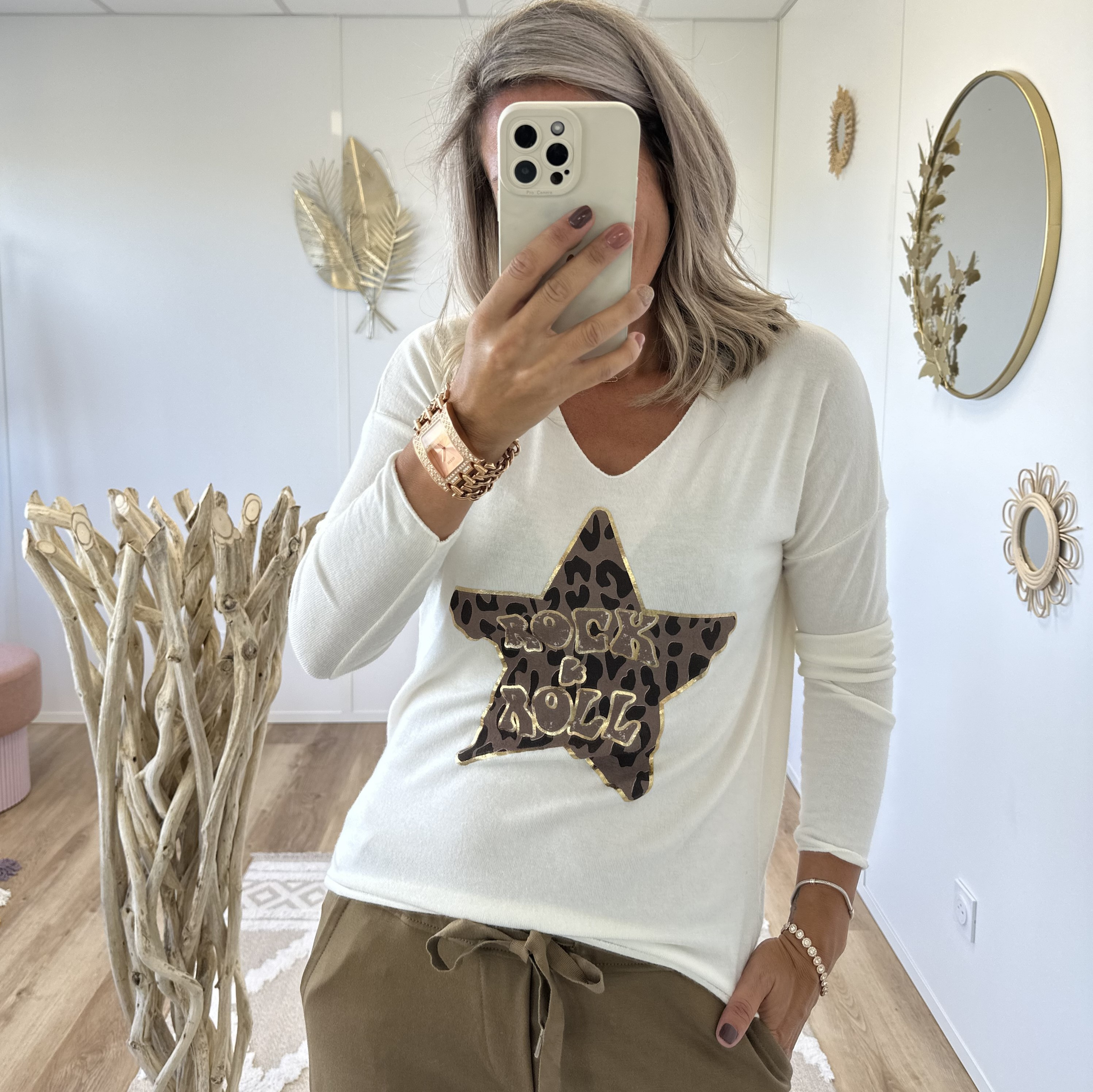 Pull Mahé ecru
