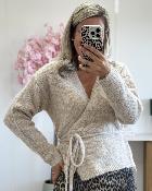 Gilet cache coeur beige