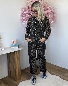 Combi leopard en jeans