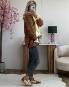 Gilet grosse maille marron