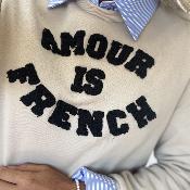 Sweat Amour is french beige