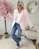 Blazer en tweed rose