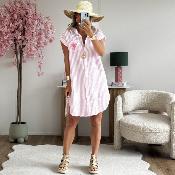 Robe chemise Etan rose