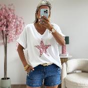 Tee shirt Lou gris rose