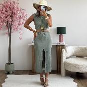 Robe Diane kaki (du 34 au 38)