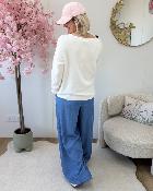 Pull love yourself blanc