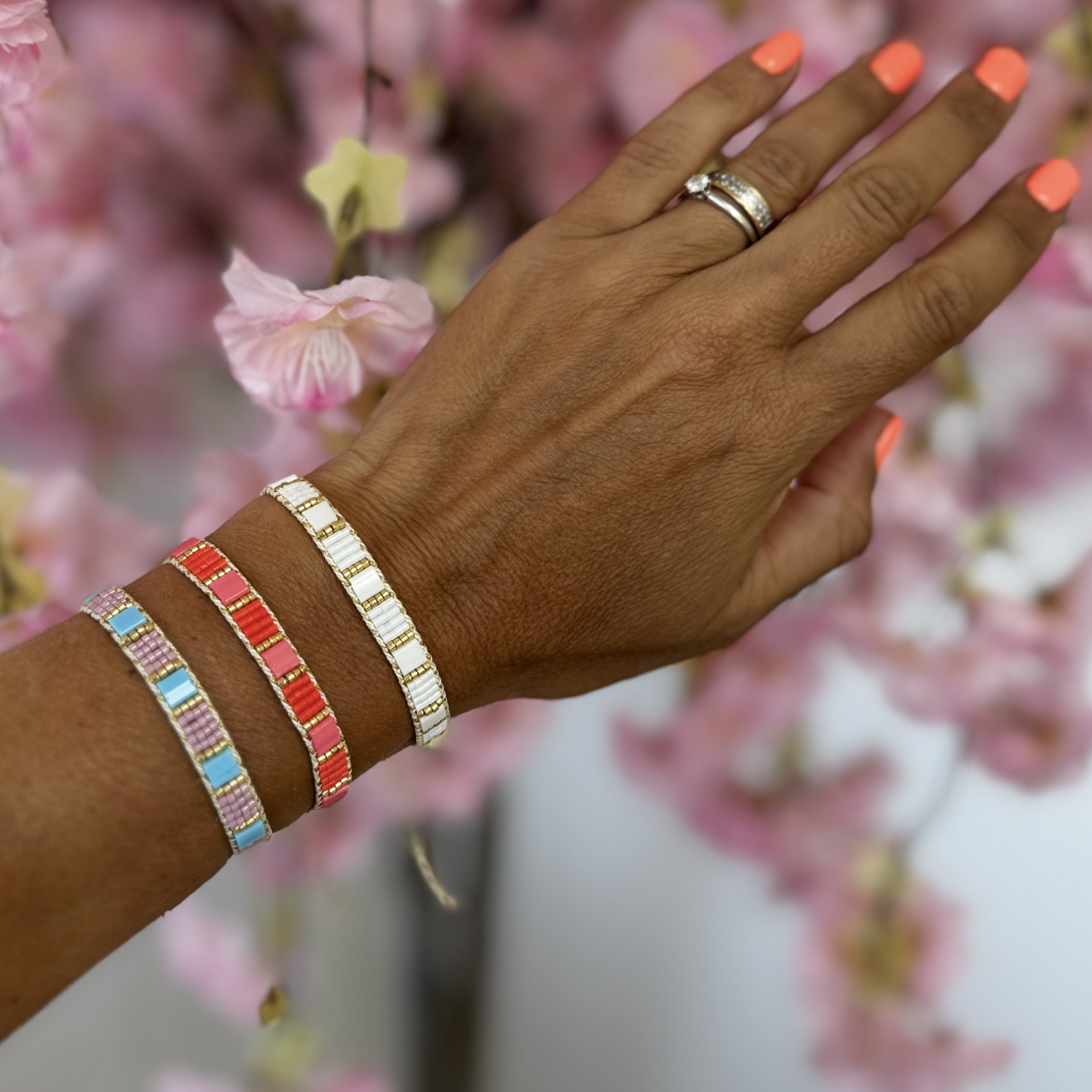 Bracelet B7 blanc or