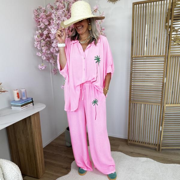 Pantalon Aurelie rose