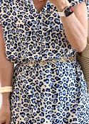 Robe en viscose bleue