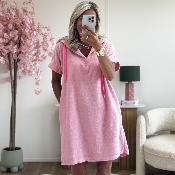 Robe éponge rose 