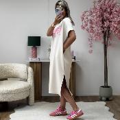 Robe Sweat Vintage beige rose
