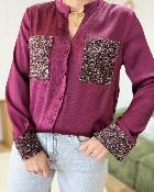 Chemise Gilda bordeaux