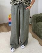 Pantalon gaze de coton kaki