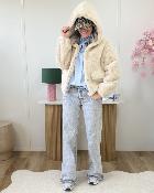 Manteau fausse fourrure 