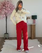 Pantalon à pince rouge
