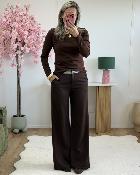Pantalon glitter marron