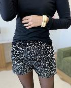 Short sequins gris