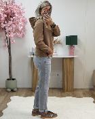 Jean Mom gris