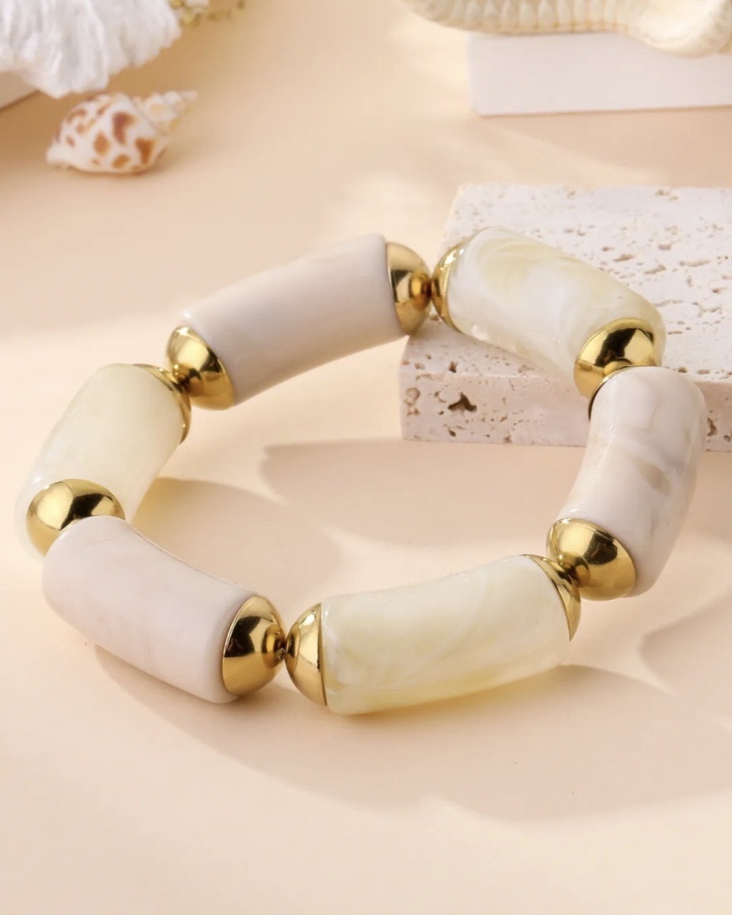 Bracelet pierres vert