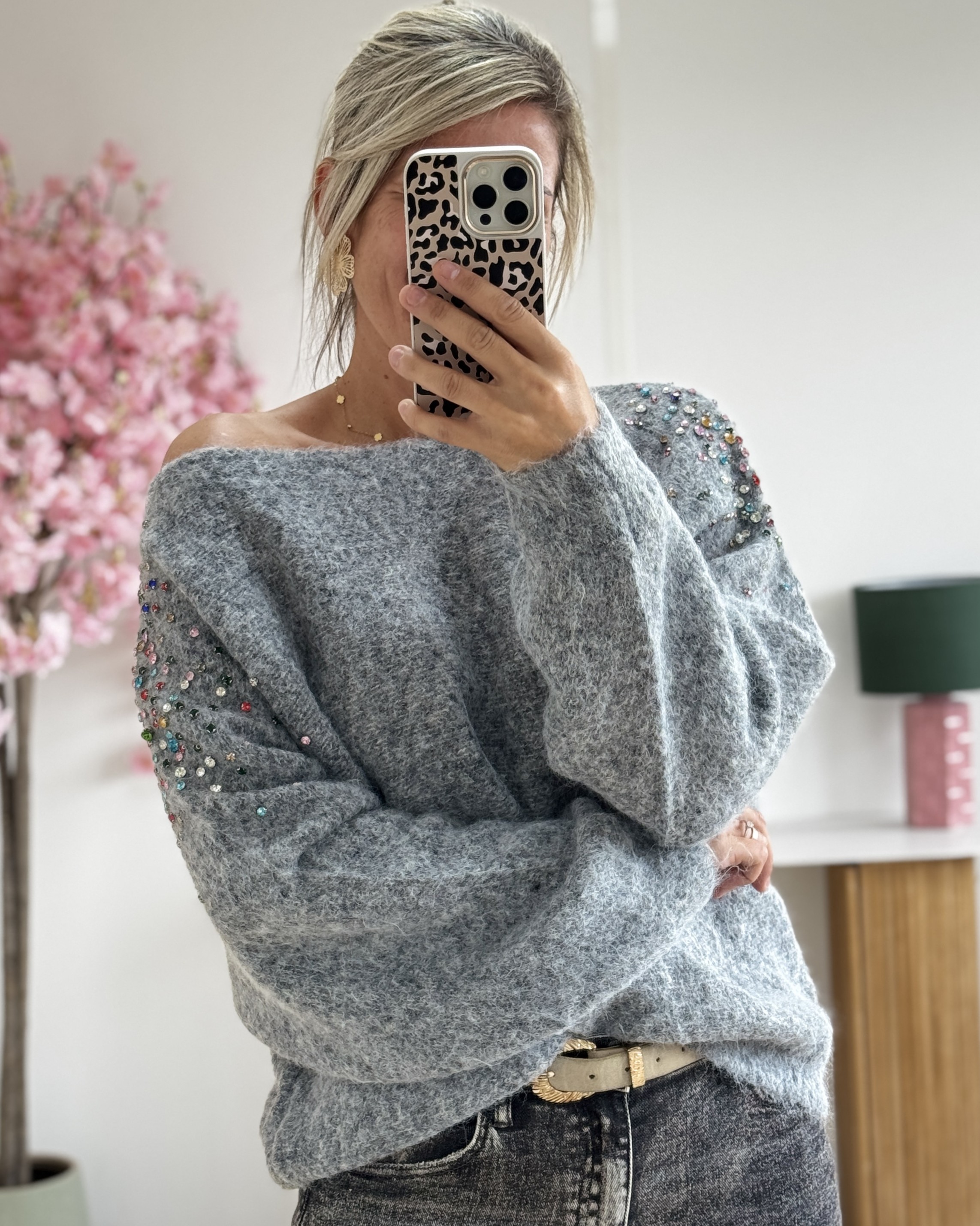 Pull Gaetane gris