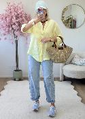 Blouse en lin jaune