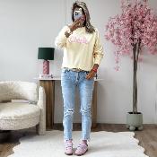 Sweat cherie jaune