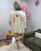 Gilet good vibes beige