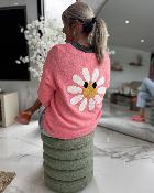 Pull marguerite rose