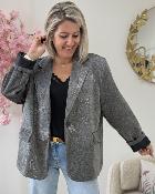 Blazer strass oversize