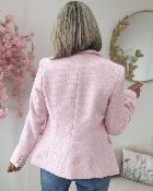 Blazer en tweed rose