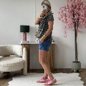 Tee shirt leolove rose fluo