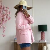Blazer oversize rose (taille grand)