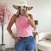 Top Laurie rose (taille petit)
