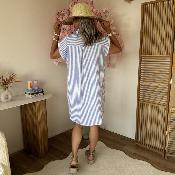 Robe chemise Etan bleu