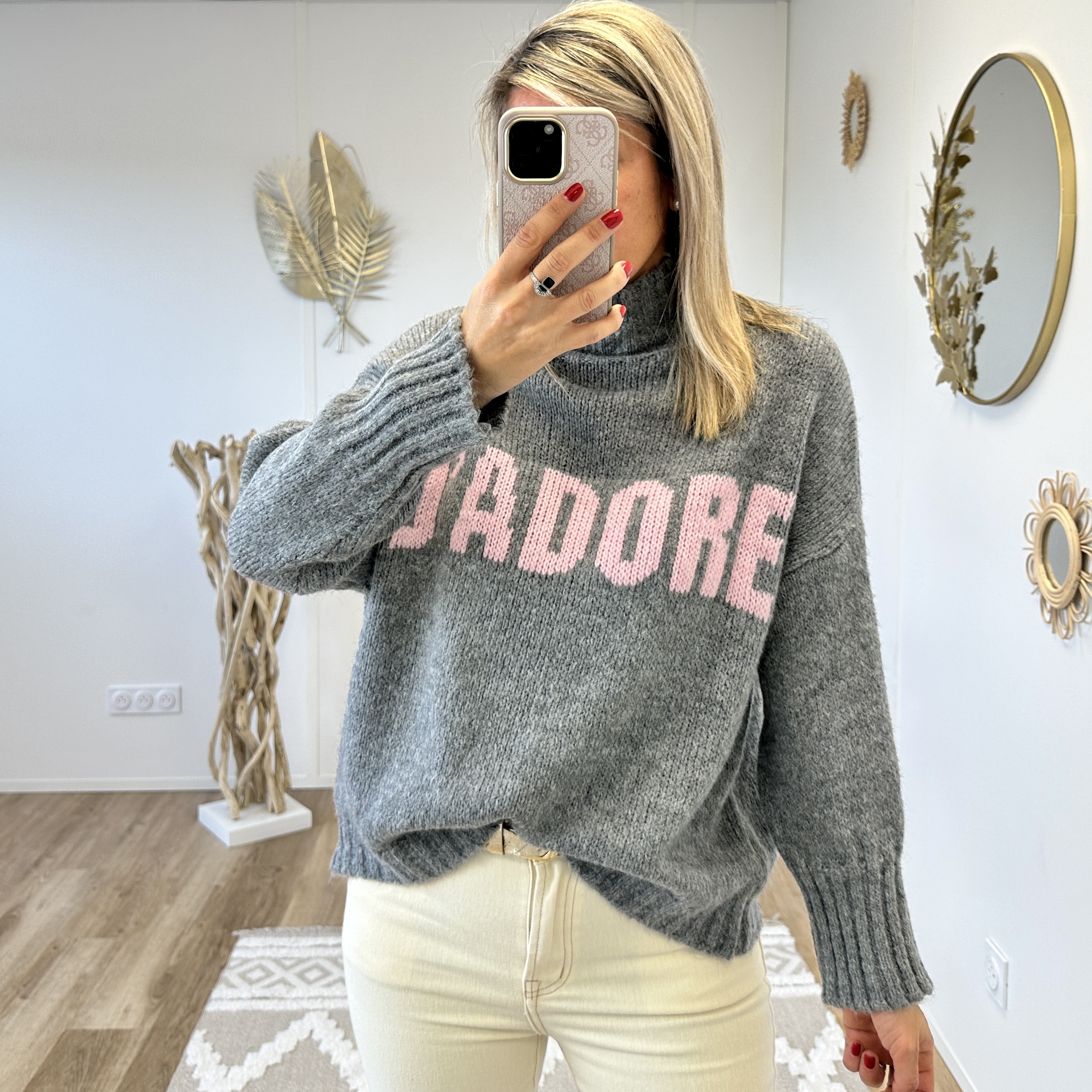 Pull J adore gris