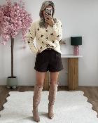 Short Cleo marron