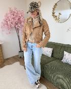 Perfecto suedine camel